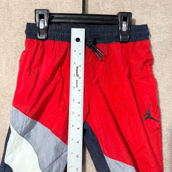 Jordan Boys Red Black Grey Colorblock Windbreaker Track Pants Size 4 XS Joggers - Picture 5 of 12